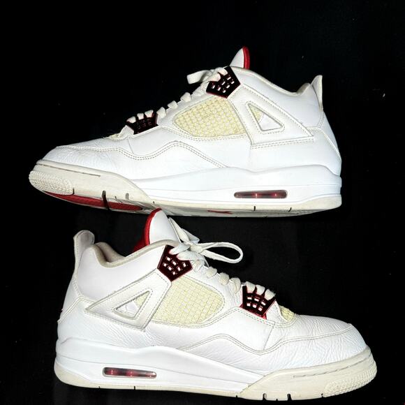 Size 13- Nike Air Jordan 4 Retro Red Metallic 2020 Men's Shoes - Picture 2 of 8
